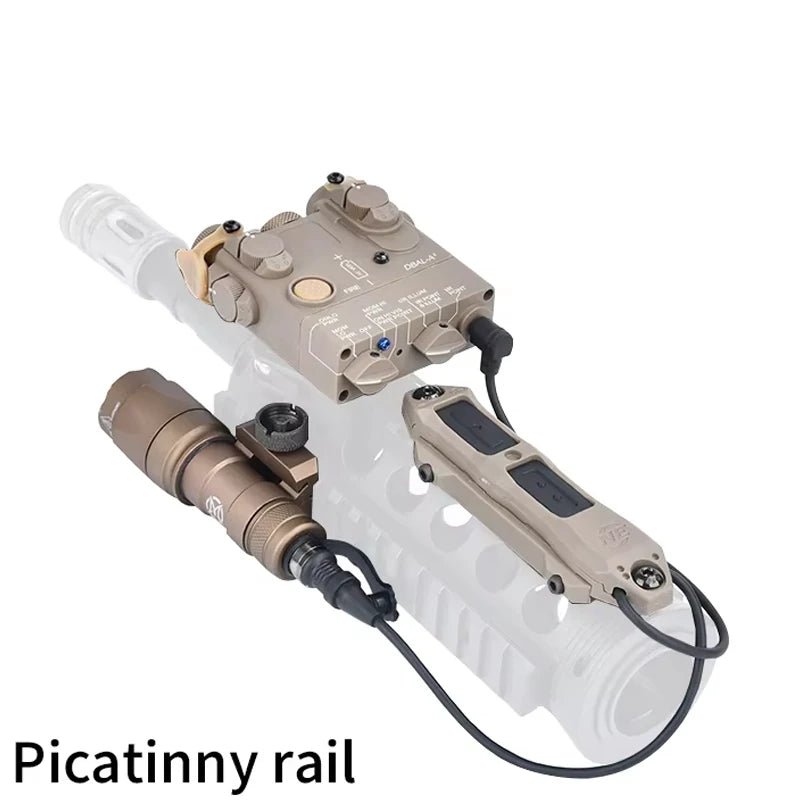 DBAL A2 Red Green Dot Laser Surefi M300 M600 Flashlight Pressure Switch Hunting Airsoft Weapon Light For 20mm MLOK KEYMOD Rail