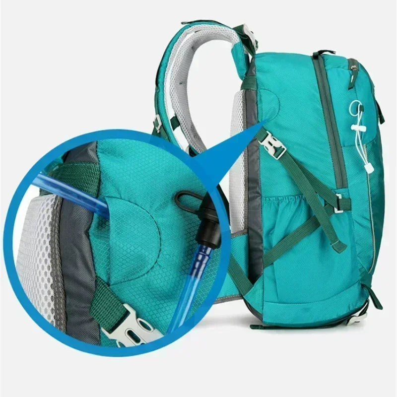 40L outdoor hiking camping backpack outdoor waterproof lightweight mountaineering bag cycling backpack with waterproof cover