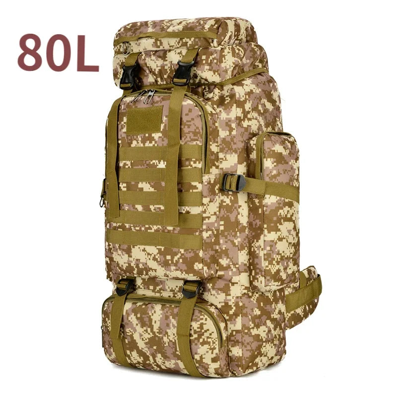 80L/100L  Mountaineering Bag Climb Bag Tactical Backpacks Large Backpack Outdoors Hiking Camping Travel Bags