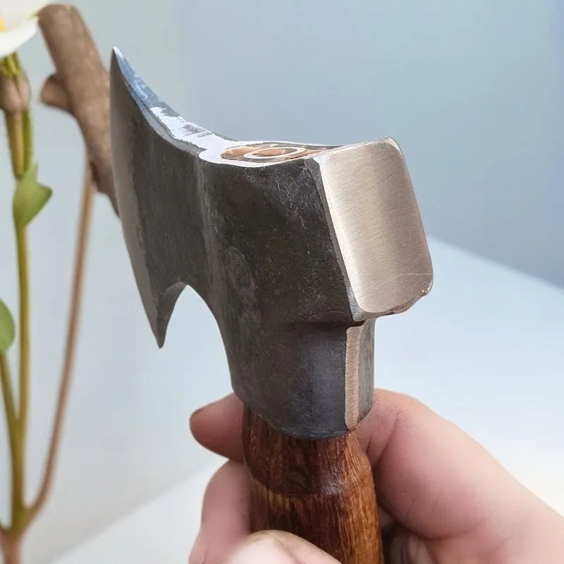 High-carbon Steel Hatchet Portable Small Axe Outdoors Camping Multifunctional Wooden Handle Self-defense Small Axe Outdoor Tools