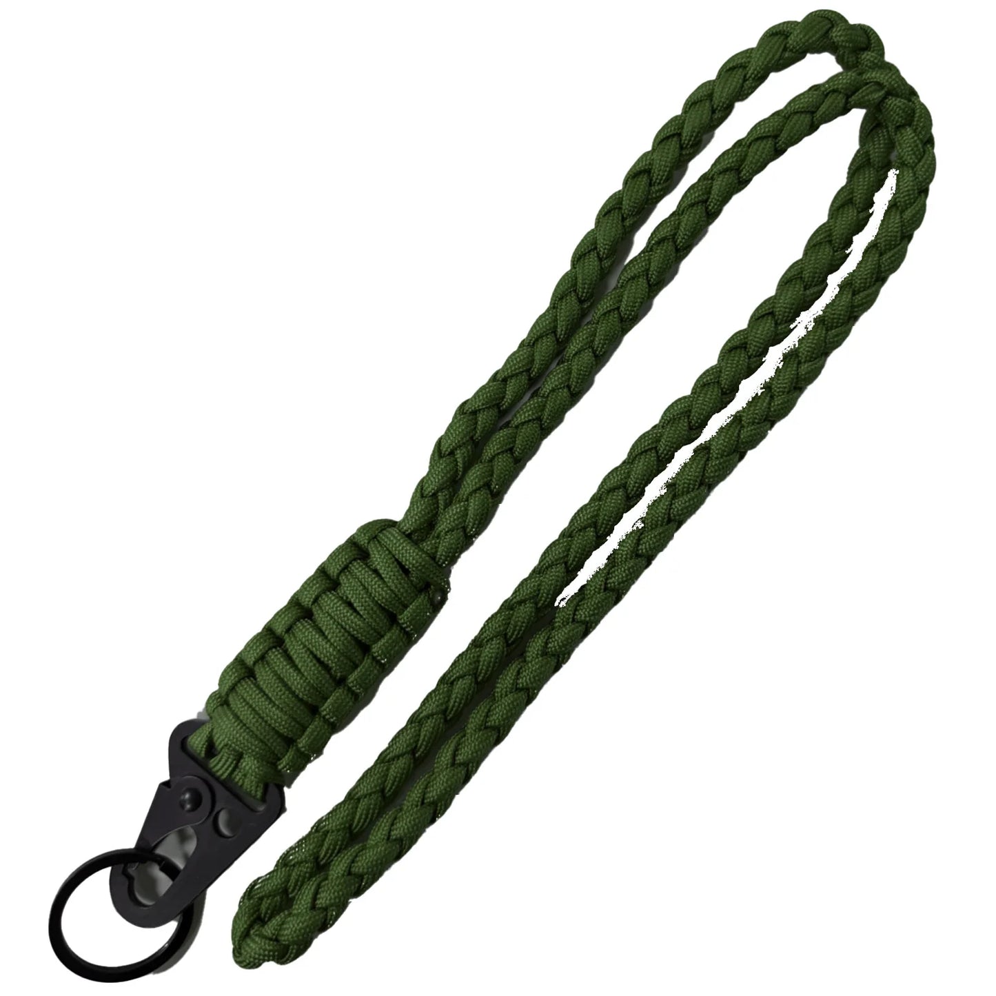 Outdoor Necklace Lanyard with Metal Clip Keychain Multifunctional Heavy Duty Braided Umbrella Rope Neck Lanyard Keychain