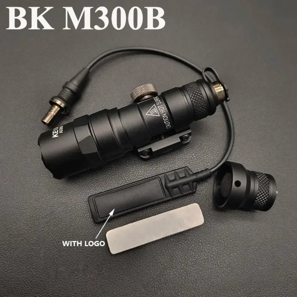 M300B M600B Tactical LED Strobe Flashlight Weapon Gun Light Fit MLOK 20MM Rail Scout Light with Switch for Outdoor Hunting