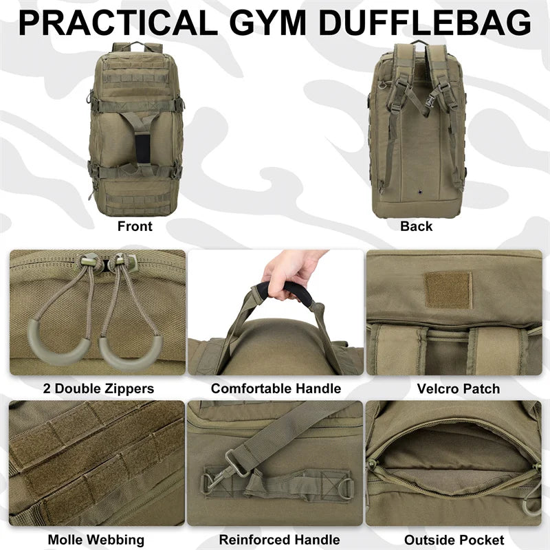 30L 45L 80L Large Duffle Bag Tactical Backpack Outdoor Camping Bags Molle Men Backpacks Travel Bag for Hiking