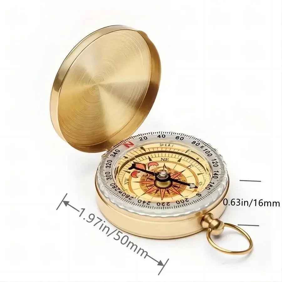 MuqiNush Classic Pocket Compass Clamshell Glow in The Dark Military Waterproof Luminous Hiking Camping Climbing Survival Gear