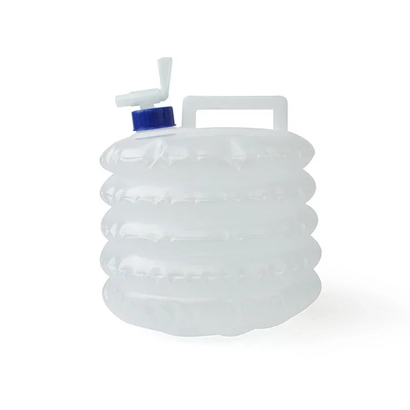 5L-15L Outdoor Collapsible Water Bag Camping Foldable Water Containers Drinking Multifunction Telescopic Storage Water Bottle