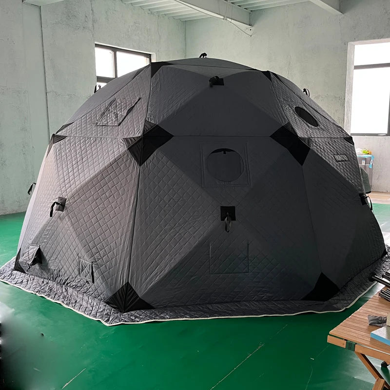 10 Person 4m 8 Side ThickNESS Insulation Winter Fishing Tent Outdoor Camping Party WindProof Sauna Carp Cube Shelter Ice Shelter