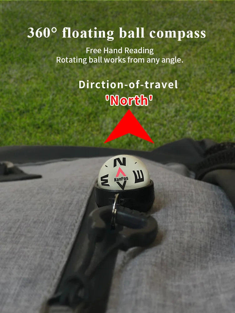 KanPas EDC Micro Floating Compass Ball /Luminous Compass Ball for outdoor&bike/ Waterproof, Lightweight Compss Ball/EDC-V20L