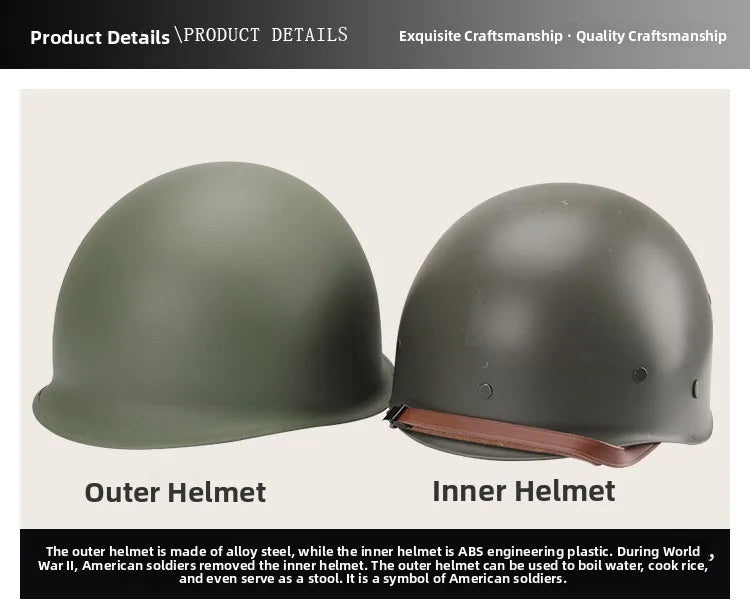 Tactical Battle Helmet Double Layer Anti-Lo Steel Helmet Field Brother Cany Heaear Film And TV Props Military Fan Gear