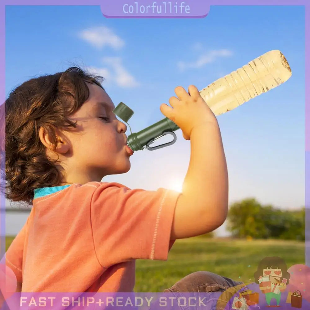 Personal Wild Life Emergency Water Filtering Tools Survival Water Purifier Straw for Outdoor Camping Hiking Hunting