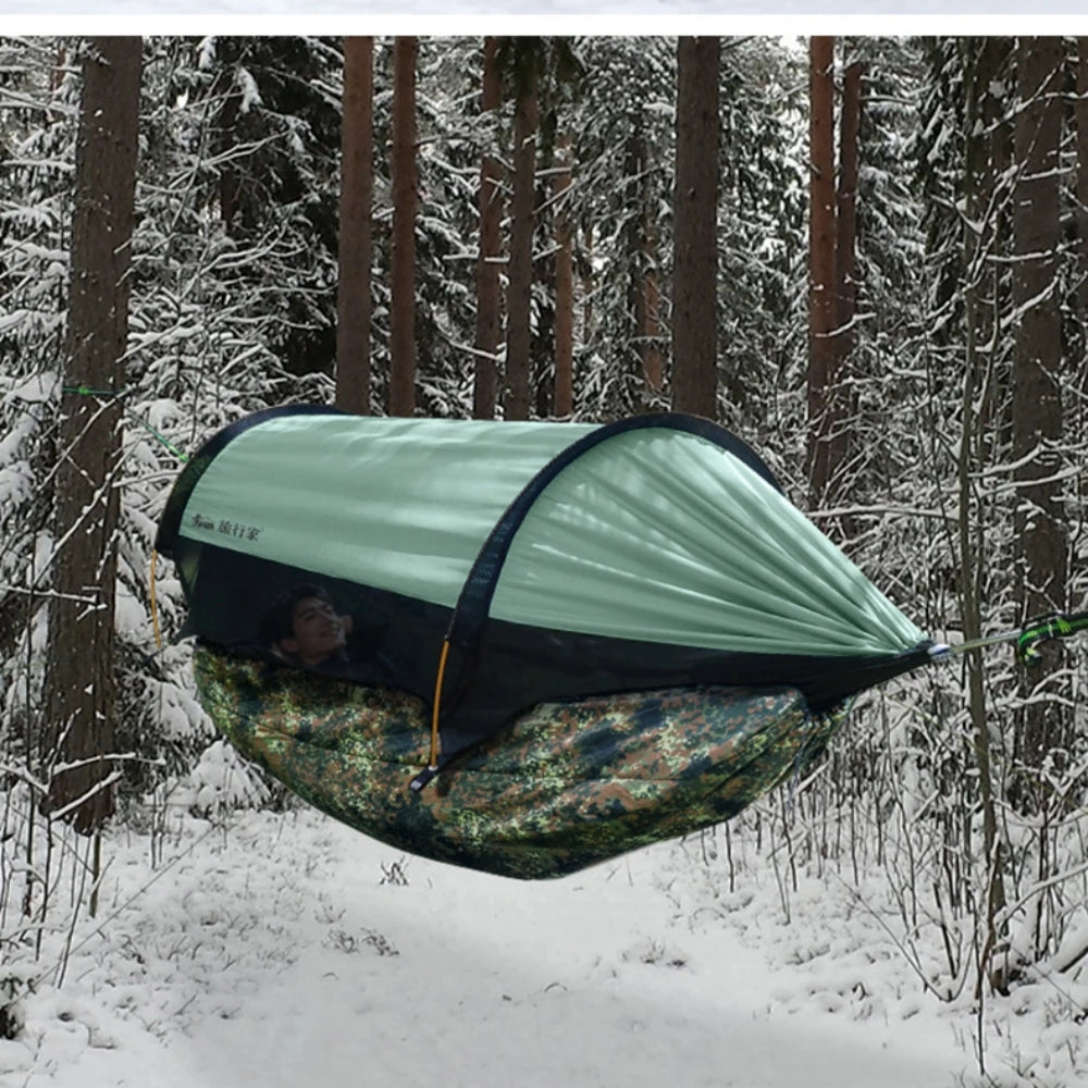 Multifunctional Portable Winter Warm Sleeping Bag Hammock Outdoor Camping Cotton Underquilt Windproof Warm Hammocks Cover