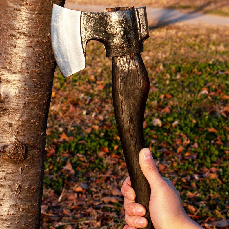 Short-handled Forged Russian T-actical Axe for Chopping Wood Cutting Axes Multi-functional Outdoor Camping Woodworking Axe