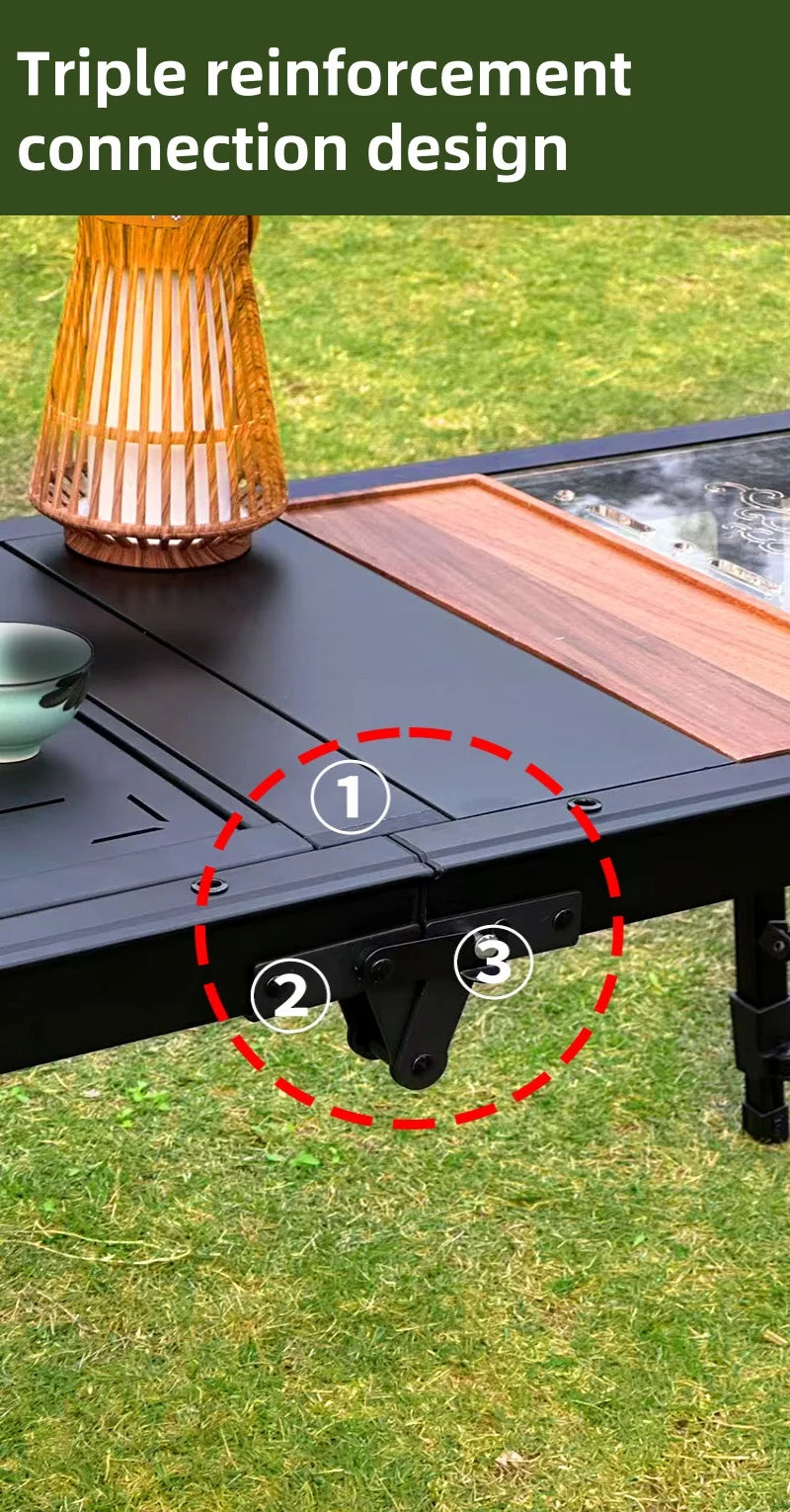 Tryhomy Outdoor Camping IGT Table IGT 6 Unit Table Portable Aluminum Alloy Ultralight Fold Camping Desk BBQ Picnic IGT Table New