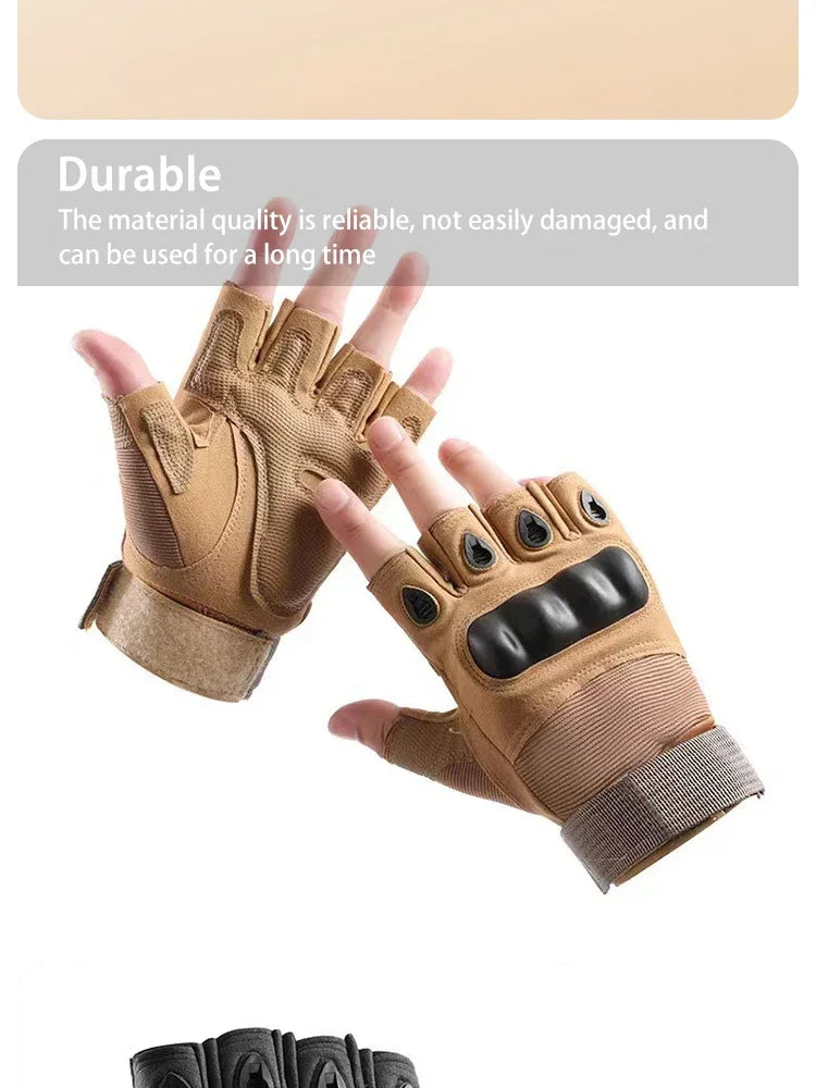 Outdoor Hunting Half-finger Tactical Gloves Wear Resistance Training Fitness Gloves Cycling Sports Gloves