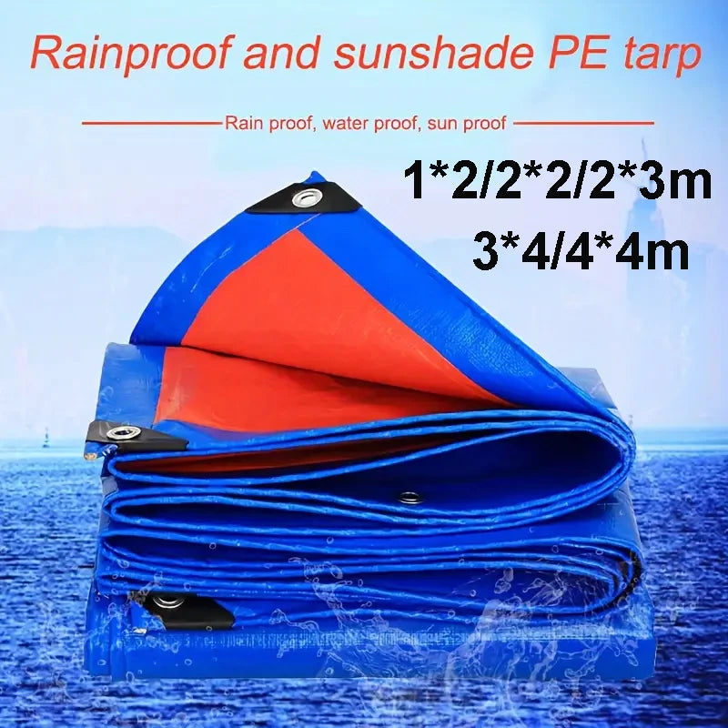 Waterproof Tarp Tarpaulin Awning Durable Rectangle Sun Shade Patio Sunrays Uv Block Rain Cover Camping Outdoor Facility Backyard