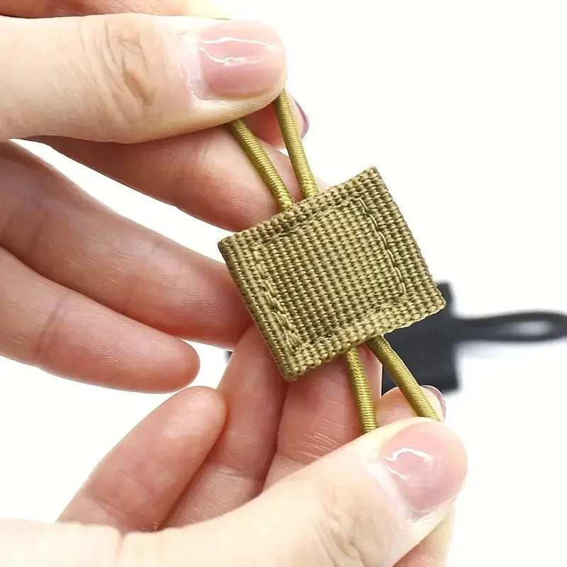 10pcs MOLLE Elastic Nylon Webbing Ribbon Buckle Outdoor Hiking Hunting Backpack Vest PTT Antenna Stick Pipe Binding Retainer