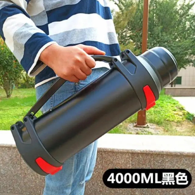 Large Capaci 2000ml Stainl Steel 304 Insulated Water Bottle Portable Outdoor Men's Women's Beverages Dining Utensils
