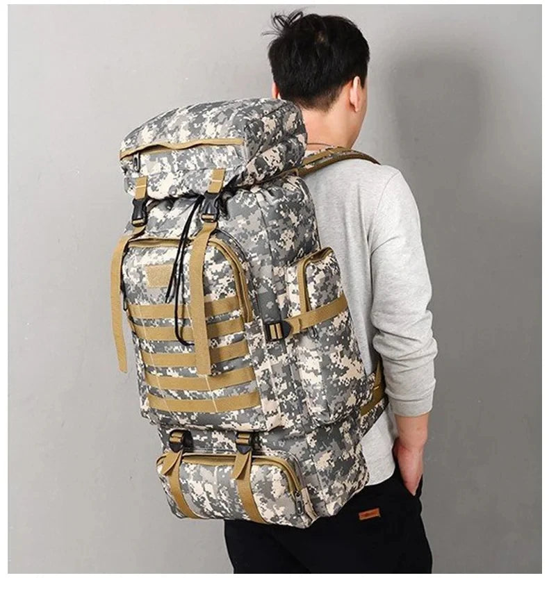 80L Camping Backpack Men Bags Molle Tactical Rucksack For Outdoor Climbing Hiking Travel Back Packs mochila hombre