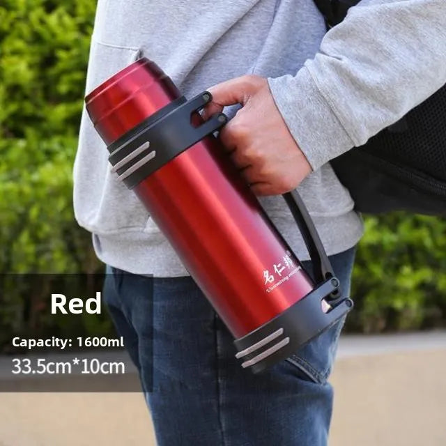 Large Capaci 2000ml Stainl Steel 304 Insulated Water Bottle Portable Outdoor Men's Women's Beverages Dining Utensils
