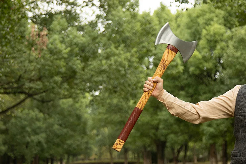 Double Edged Axe Outdoor Camping Survival Axes Woodworking Cut Firewood Hand Axe Multifunctional Fire Rescue Forging Axes