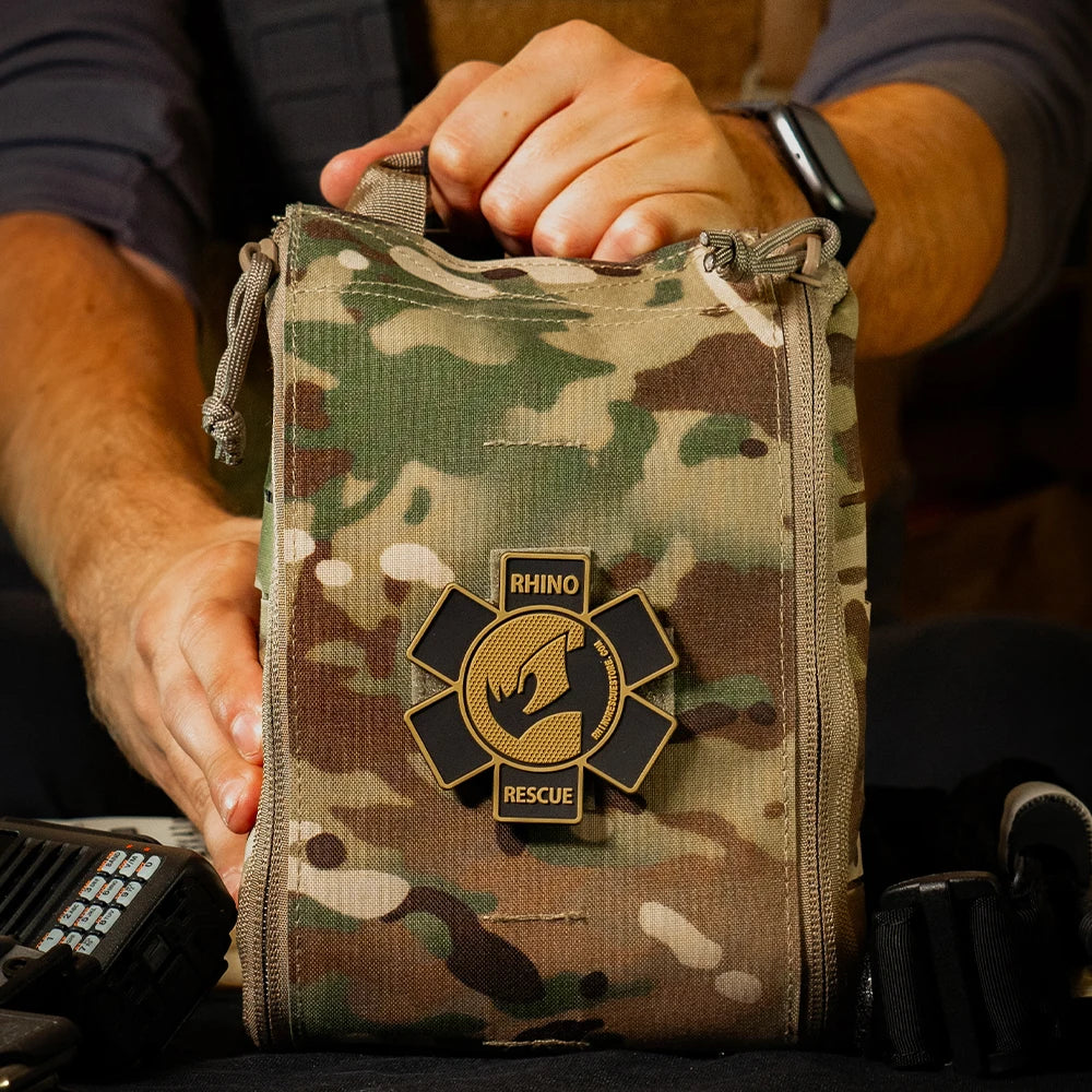 Rhino Rescue Tactical IFAK First Aid Kit with Molle System Survival Pouch for Camping Hiking Fishing Outdoor Trauma Care