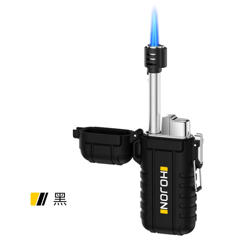 Outdoor Camping Sealed Waterproof Lighter Lighter Lightweight Portable Retractable Ignition with Lanyard Inflatable Lighter