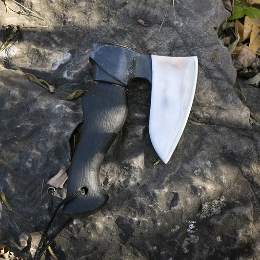 Outdoor camping, chopping wood and trees, mini axe with patina, hand axe, Qinggang wood, household use, fierce steel axe