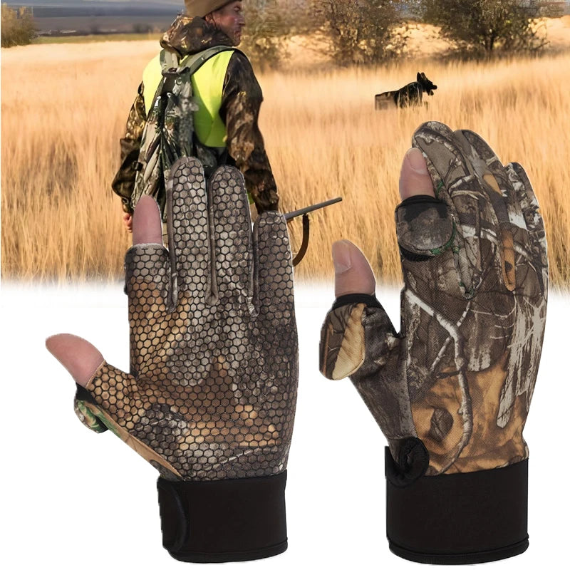 Autumn Winter Full Finger Hunting Gloves Touchscreen Anti-slip Protection Sports Fishing Gloves Hunting Outdoor Walking Gloves