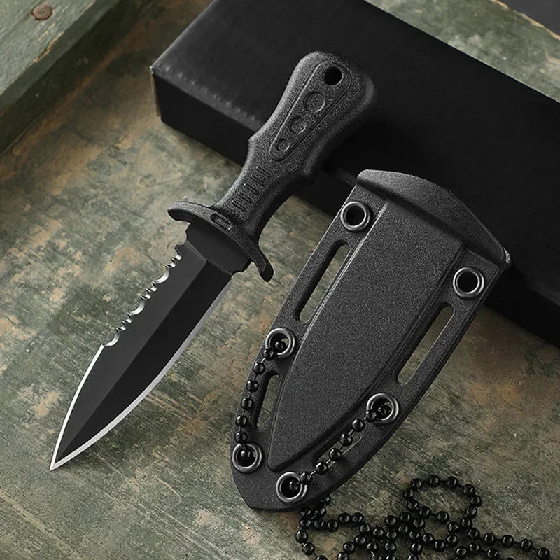 high-quality Portable Mini Tactical Knife Necklace Multipurpose Stainless Steel Cutting Knives Outdoor Camping Tools。