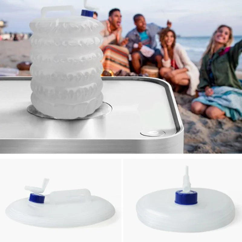 5L-15L Outdoor Collapsible Water Bag Camping Foldable Water Containers Drinking Multifunction Telescopic Storage Water Bottle