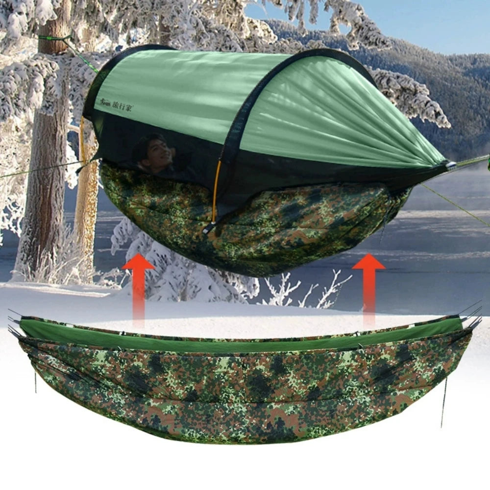 Multifunctional Portable Winter Warm Sleeping Bag Hammock Outdoor Camping Cotton Underquilt Windproof Warm Hammocks Cover