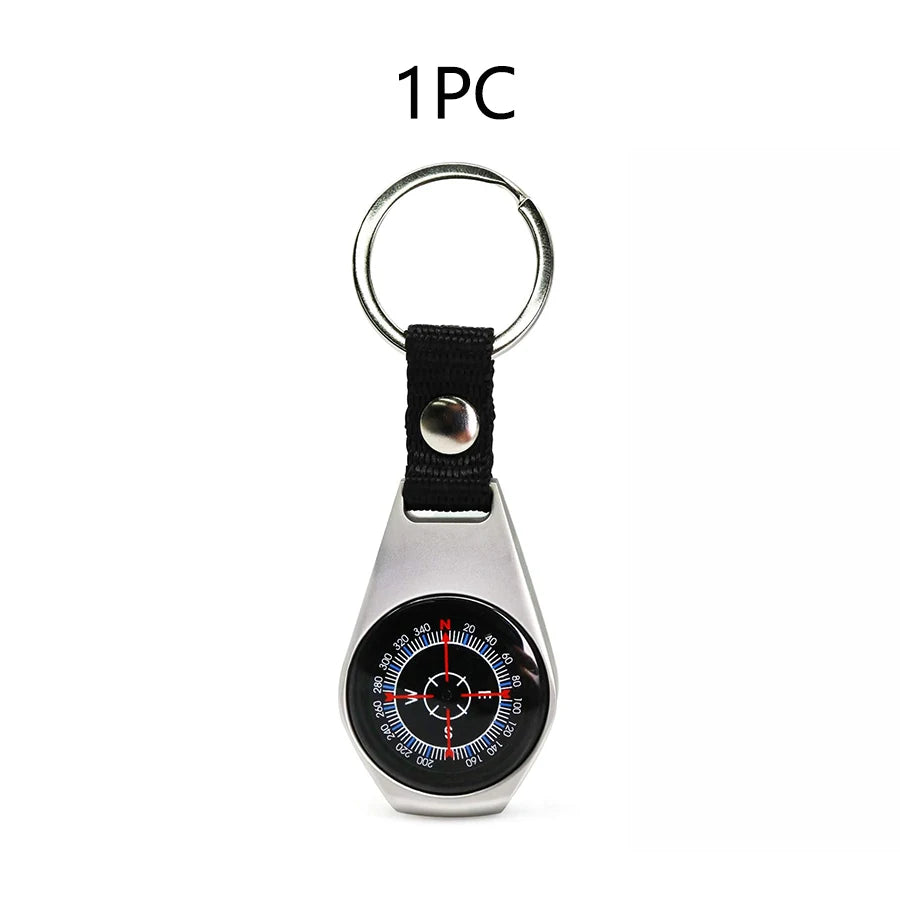 Military Grade Zinc Alloy Compass - Waterproof & Shockproof Keychain for Outdoor Navigation, Hiking, Camping & Driving