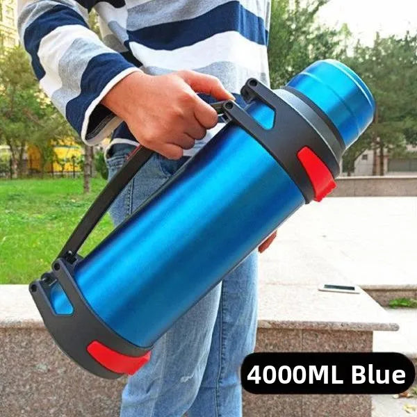 Large Capaci 2000ml Stainl Steel 304 Insulated Water Bottle Portable Outdoor Men's Women's Beverages Dining Utensils