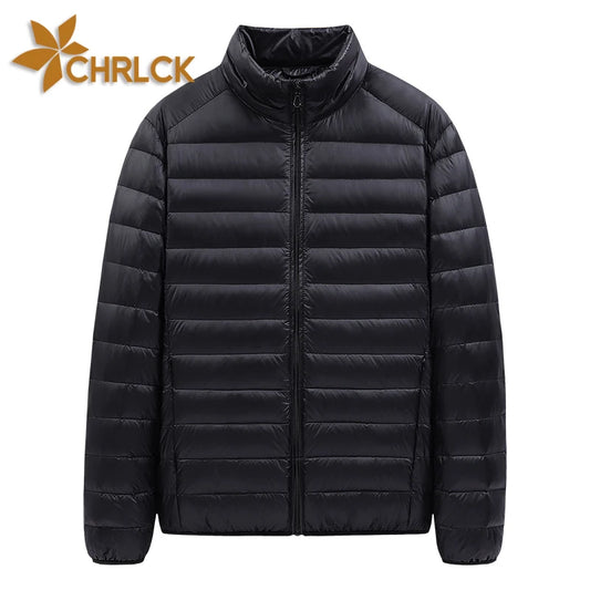 CHRLCK 50% Down Jackets Men's Ultralight Hiking Camping Trekking Winter Coat Outdoor Windproof Warm Puffer Jacket Packable