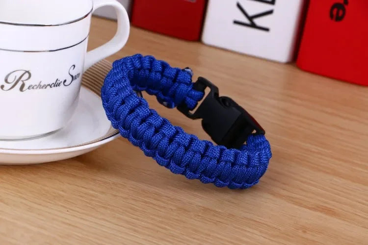 Men's New Outdoor Survival Paracord Bracelet For Men Camping Hiking Buckle Wristband Women Rope Bracelete Male Jewelry Gift