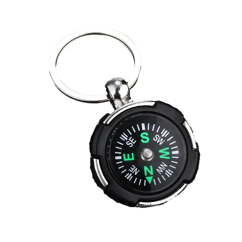 Fashion Accessories Zinc Alloy Circular Compass Keychain Men's Creative New Car Keychain