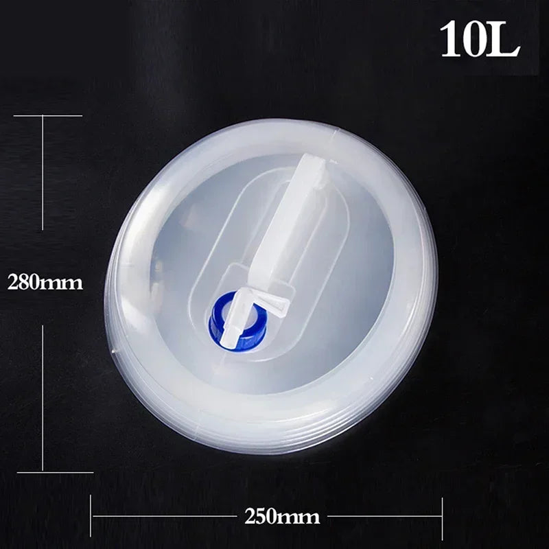 5L-15L Outdoor Collapsible Water Bag Camping Foldable Water Containers Drinking Multifunction Telescopic Storage Water Bottle