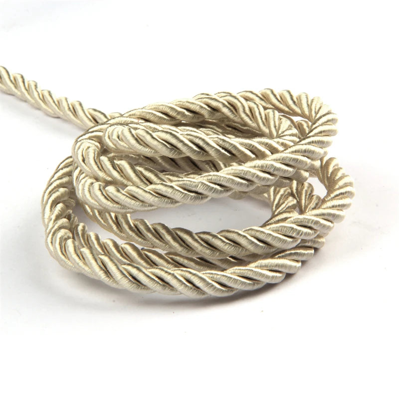5YD/Lot 8mm Twisted Trim Cord Rope Nylon Rope For Home Decoration Accessories DIY Handmade Home Textile Decoration Braid Rope