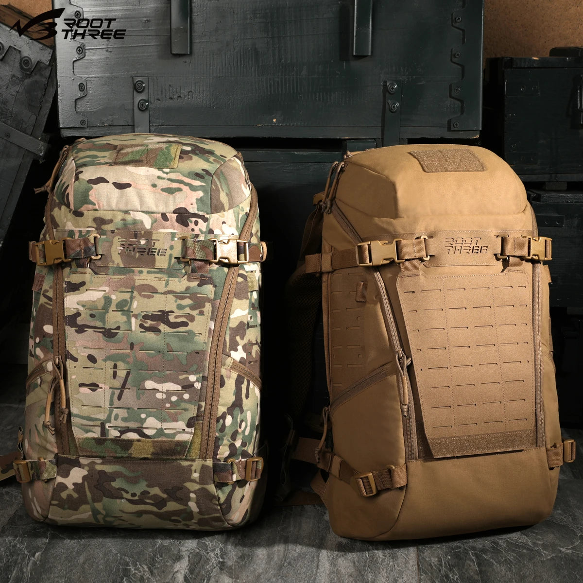 45L 500D/DML Nylon Waterproof MOLLE Tactical Backpack Outdoor Fishing Camping Hiking Bag Multi Layer Detachable DIY Backpack