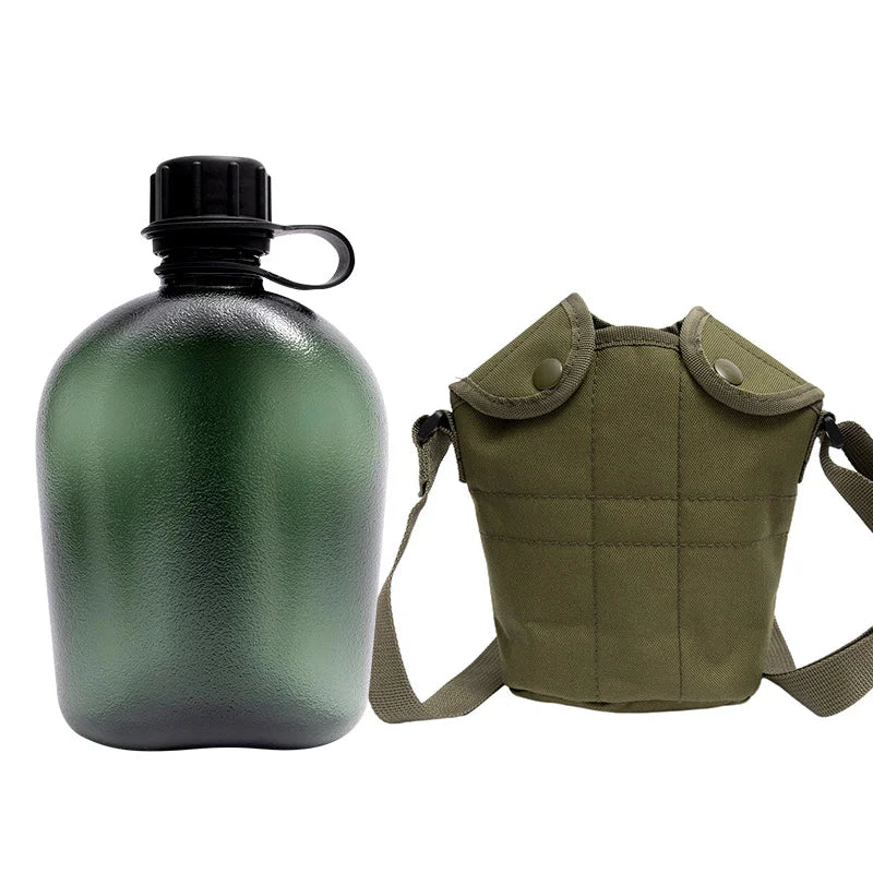 1L Portable Tritan Water Bottle Outdoor Mountain Climbing Tactics Military Enthusiast Outdoor American Training Camping Sports