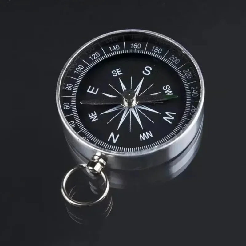 Pocket-sized Compass, Portable Survival Movement Navigation Compass with Key Ring, Suitable for Outdoor Camping and Hiking