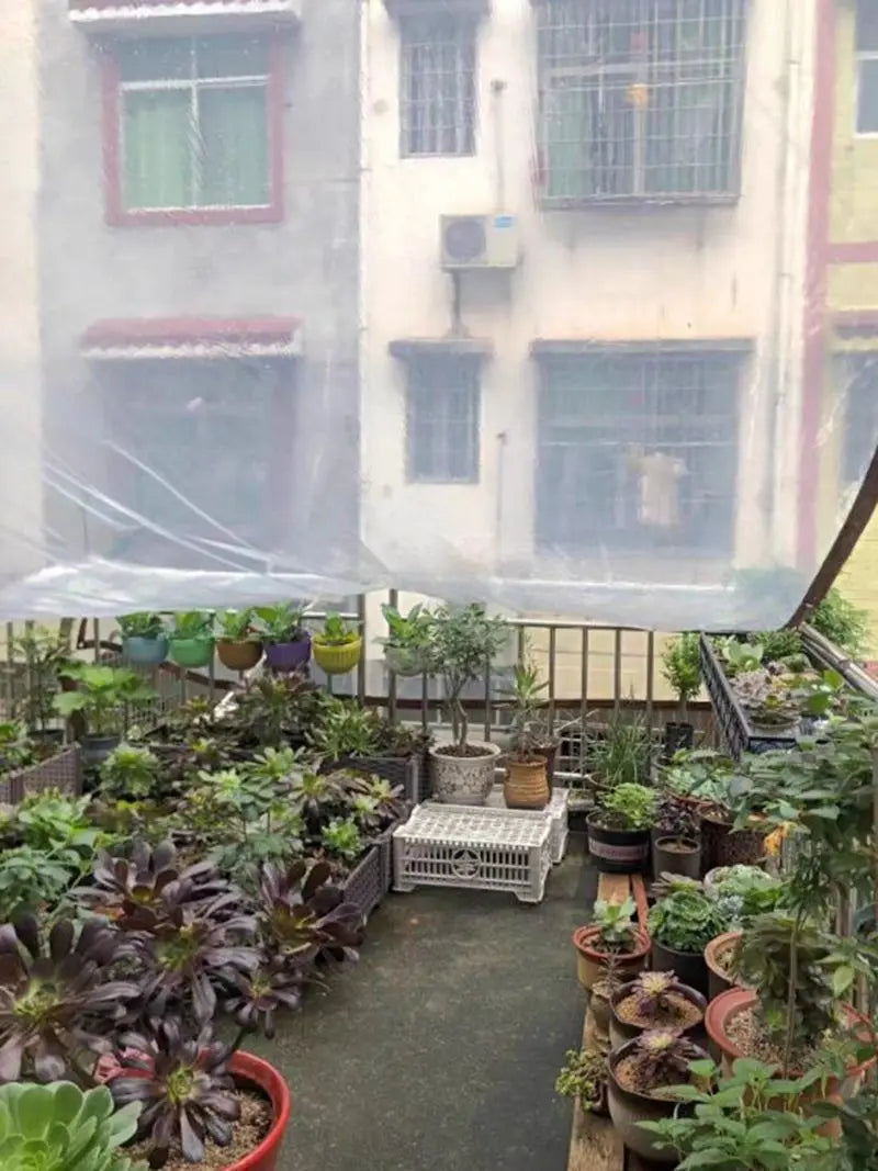 0.1mm PE Plastic Tarpaulin Outdoor Winter Snow Tarp Garden Patio Plants Cover House Tarp Pergolas Canopy ,Pets House Raincover