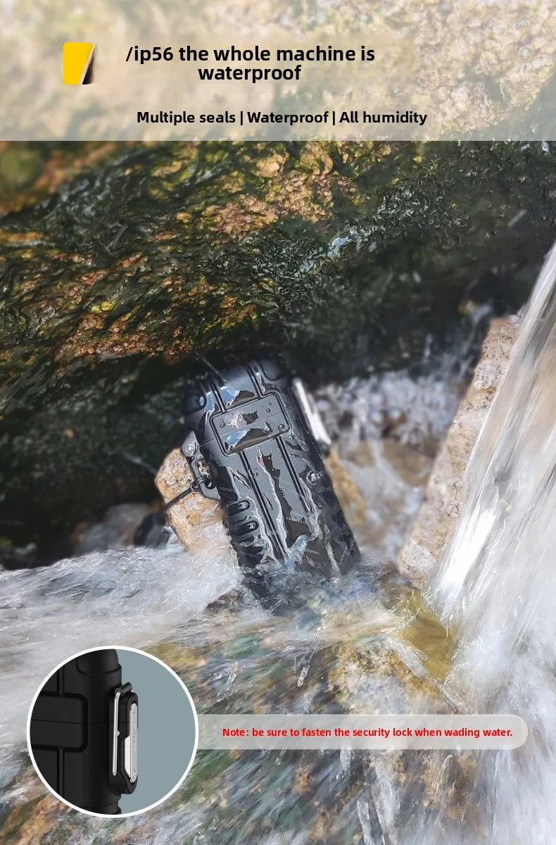 Outdoor Camping Sealed Waterproof Lighter Lighter Lightweight Portable Retractable Ignition with Lanyard Inflatable Lighter