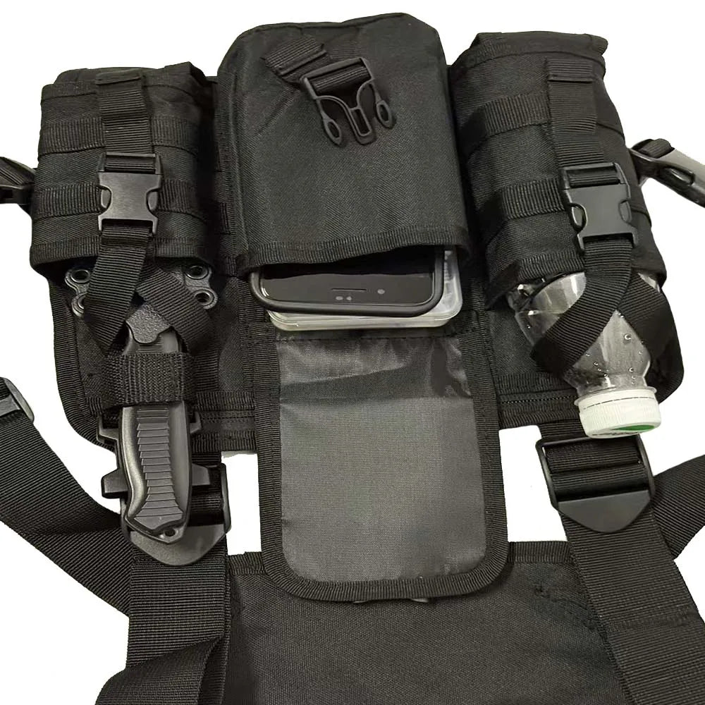 Tactical Running Vest Pack, Multi-Functional Shoulder Bag, Photographer Equipment Storage Chest Bag, Outdoor Sports Gear