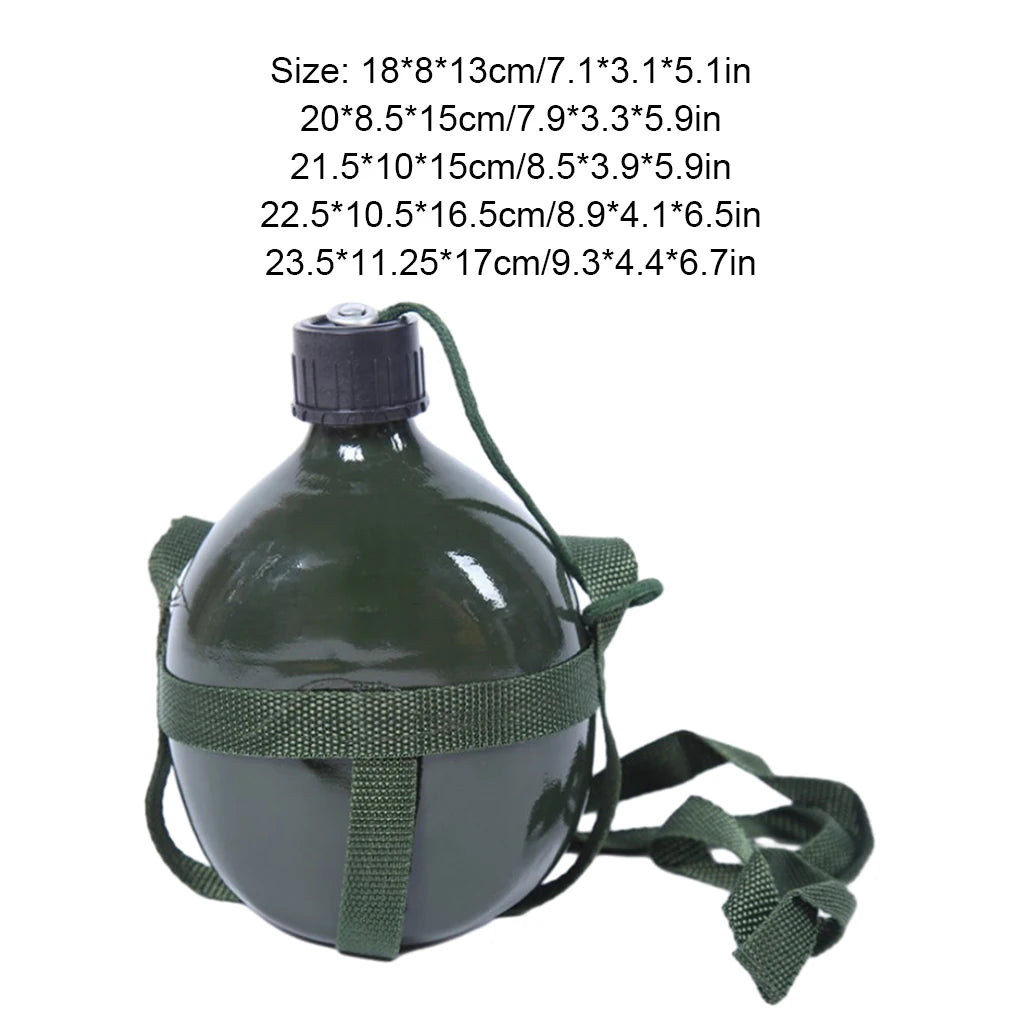 Military Type 87 aluminum kettle Convenient Large Capacity Survival Water Bottle Canteen Kettle for Outdoor Camping Travel