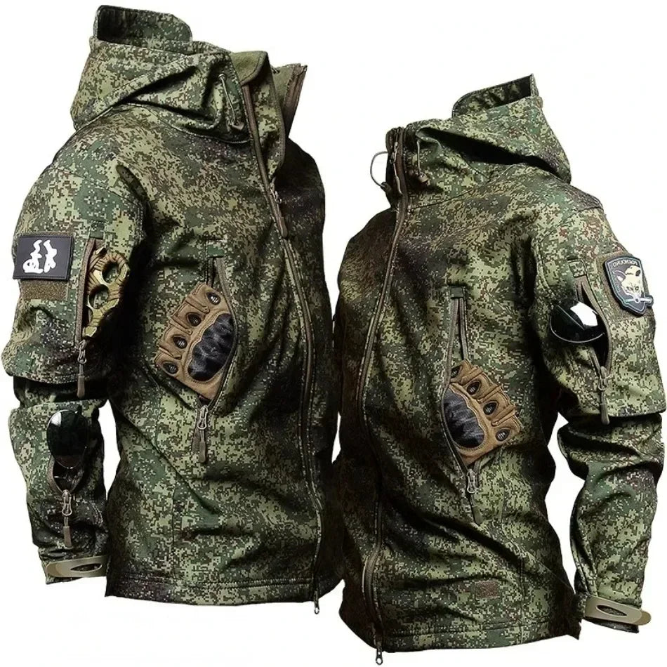 Men's Winter Autumn Fleece Jackets Tactical Waterproof Suits Outdoor Fishing Hiking Camping Tracksuits Coats Thermal Pants