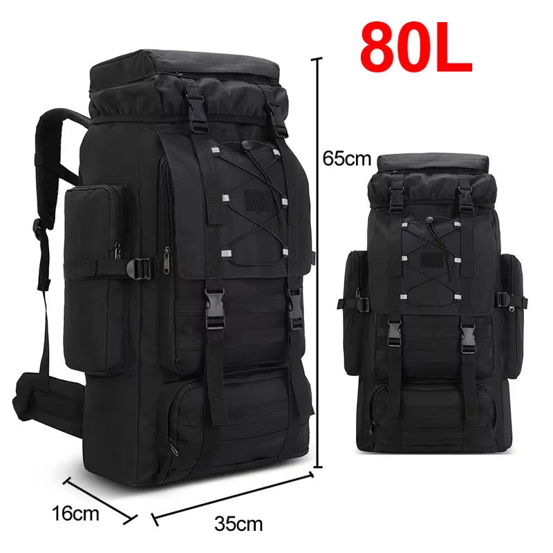 130L Hiking Camping Backpack Travel Large Luggage Bag Men Trekking Outdoor Sports Pack Molle Trekking Rucksack For Men Big Bag