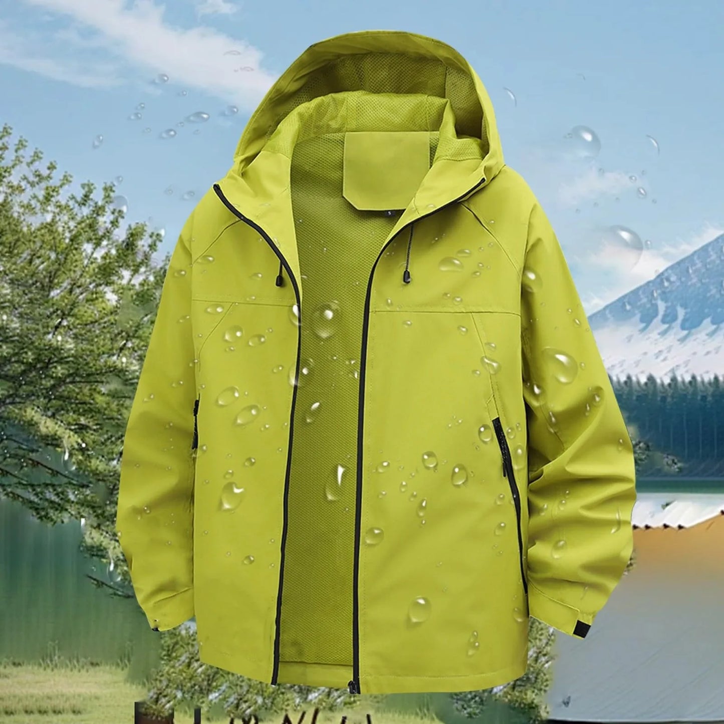 Women's Outdoor Jacket Casual Zipper Hooded Jacket Breathable Windproof Waterproof and Stain-resistant Mountaineering Clothing