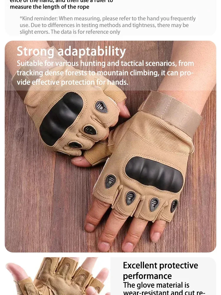 Outdoor Hunting Half-finger Tactical Gloves Wear Resistance Training Fitness Gloves Cycling Sports Gloves