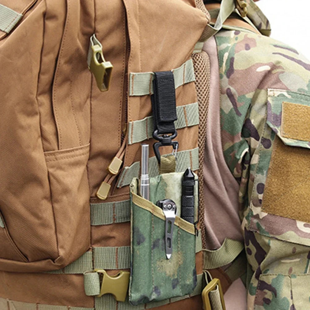 1-10PCS Nylon Hang Buckle Strap Military Carabiners Tactical Buckle Belt Clips Keychain Camping Hanging Hooks Camping Tool