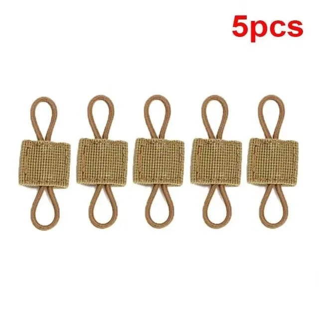 10pcs MOLLE Elastic Nylon Webbing Ribbon Buckle Outdoor Hiking Hunting Backpack Vest PTT Antenna Stick Pipe Binding Retainer